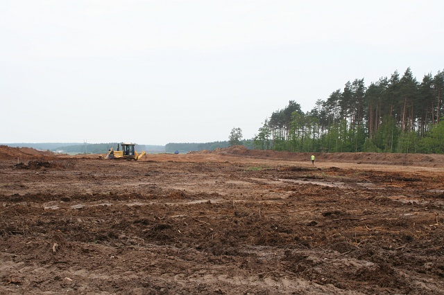 Budowa autostrady A4 - okolice Godzieszowa; widok w kierunku Jdrzychowic