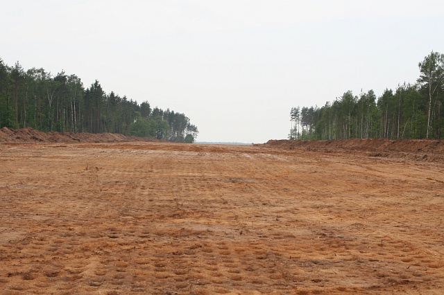 Budowa autostrady A4 - okolice Godzieszowa; widok w kierunku Jdrzychowic
