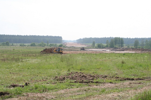 Budowa autostrady A4 - Czerna; widok w kierunku Jdrzychowic