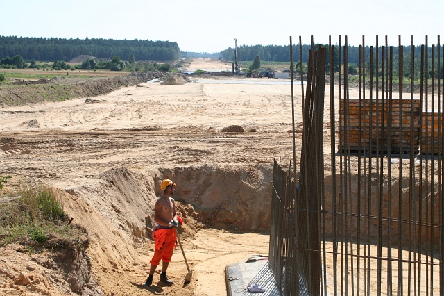 Budowa autostrady A4 - Czerna; widok w kierunku Jdrzychowic