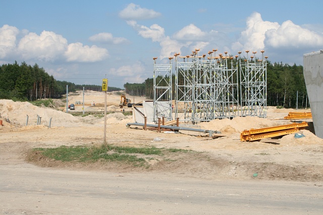 Budowa autostrady A4 - Czerna; widok w kierunku Bolesawca