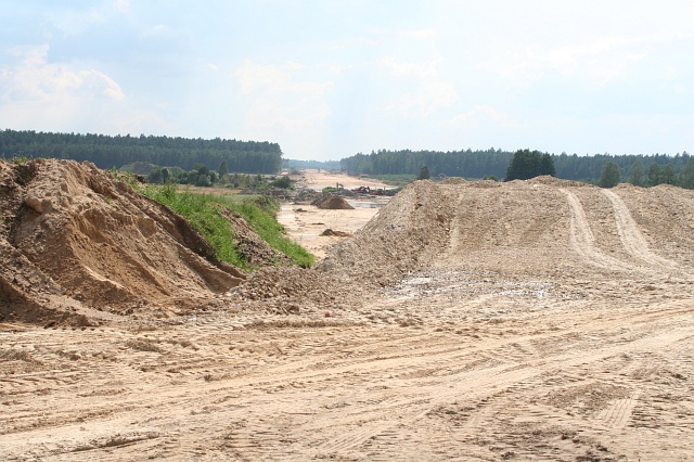 Budowa autostrady A4 - Czerna; widok w kierunku Jdrzychowic