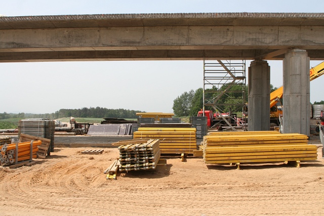 Budowa autostrady A4 - Przesieczany; widok w kierunku Jdrzychowic