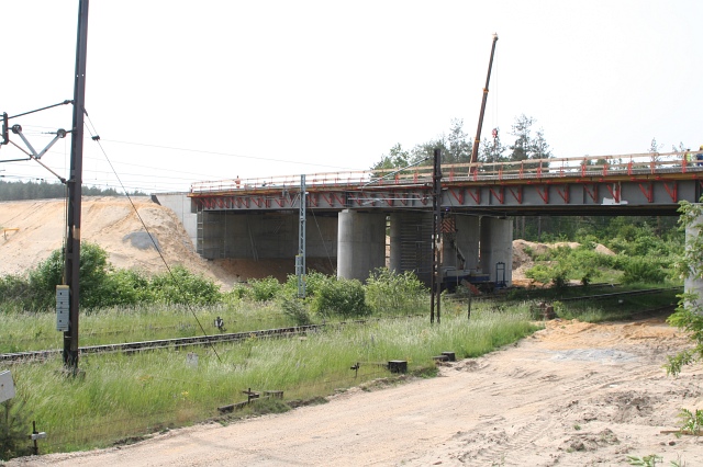Budowa autostrady A4 - stacja PKP Gieratw Wykroty