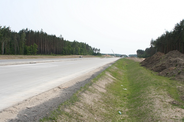 Budowa autostrady A4 - las na zachd od Czernej; widok w kierunku Jdrzychowic