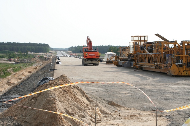 Budowa autostrady A4 - Czerna; widok w kierunku Jdrzychowic