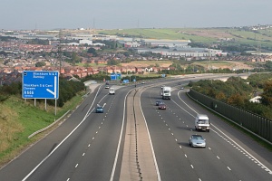 Autostrada M65 pod Blackburn - skromnie; zasadniczo nie bawi si tam w budow autostrad 2x2