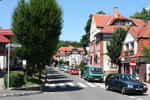 The Izera Mountains: main street of Swieradow-Zdroj